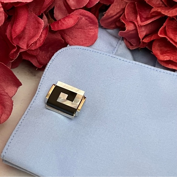 Retro Black Onyx and Mother of Pearl Spiral Cufflinks - Picture 11 of 15